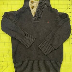 Tommy Hilfiger Navy and Gray Cardigan Sweater